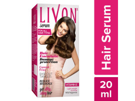 Livon Serum for Women for All Hair Types, For Frizz-free, Smooth & Glossy Hair, 20 ml